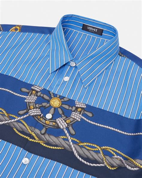 versace bezel shirt|Versace nautical shirt.